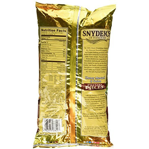 Snyder's of Hanover, Honey Mustard & Onion Pretzel Pieces, 12oz Bag (Pack of 3)