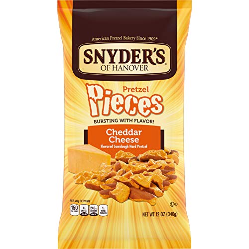 Snyder's of Hanover, Cheddar Cheese Pretzel Pieces, 12oz Bag