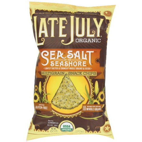 Late July Organic Snacks Sea Salt by the Seashore Multigrain Tortilla Chips, 6-Ounce (Pack of 6)