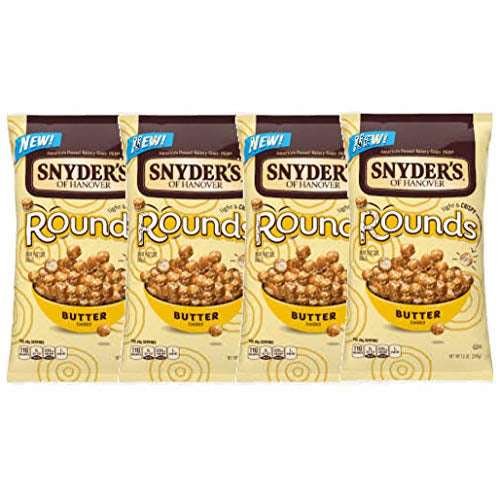 Snyder's of Hanover Mini Pretzel Rounds- Four 12 oz. Bags (Butter Flavored)