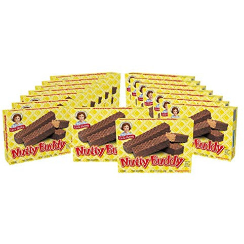 Little Debbie Nutty Buddy Bars box of 16, 96 Twin-Wrapped Wafer Bars