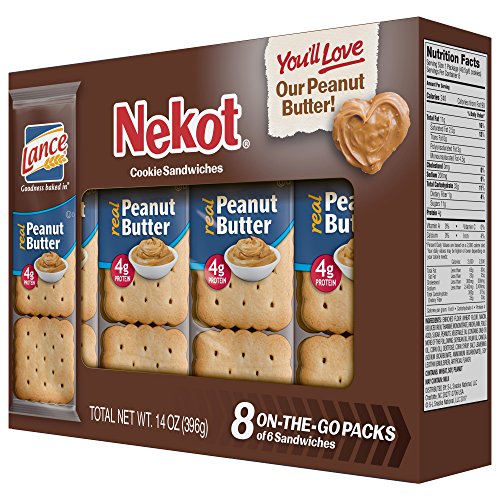Lance Nekot Peanut Butter Cookie Sandwiches, 14 Ounce (Pack of 14)