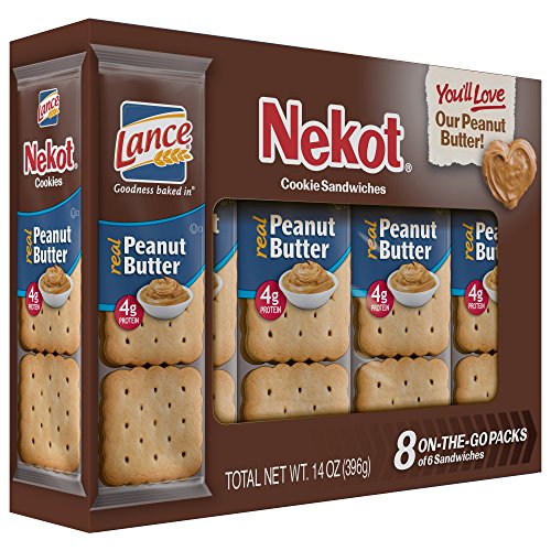 Lance Nekot Peanut Butter Cookie Sandwiches, 14 Ounce (Pack of 14)