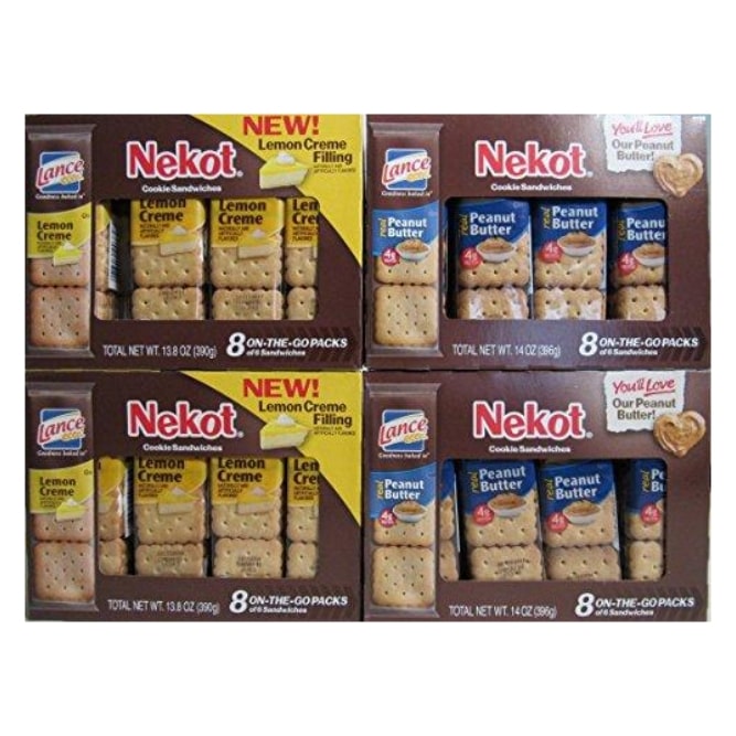 Lance Nekot Cookie Sandwiches Lemon Creme & Peanut Butter Mix Pack