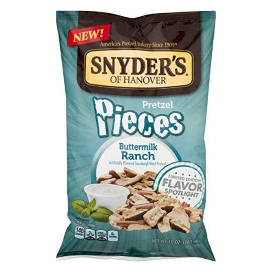 Snyder's of Hanover, Buttermilk Ranch Pretzel Pieces, 12oz Bag (Pack of 3)